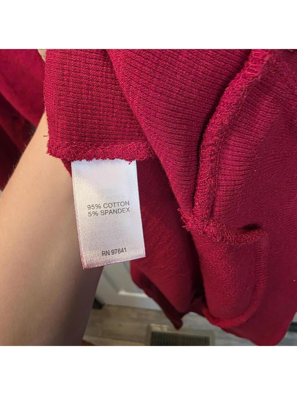 J.Jill Women's Red V-Neck Long Sleeve Sweater- XL Petite - Picture 3 of 9